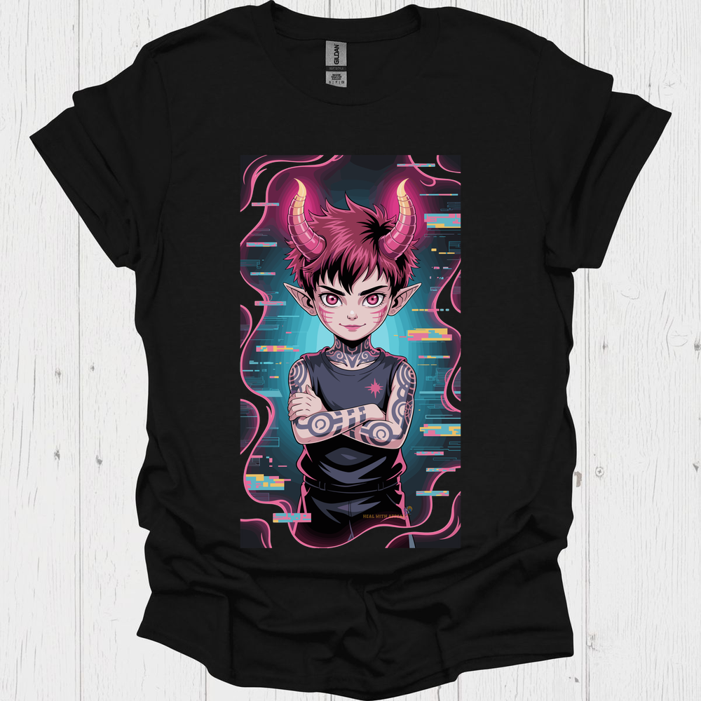 Punk Anime Unisex T Shirt V4 - Black