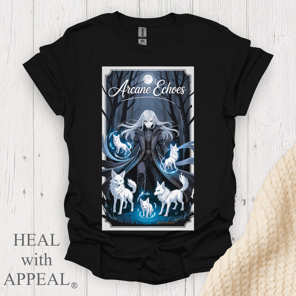 Dark Female Anime T Shirt V1 - Black