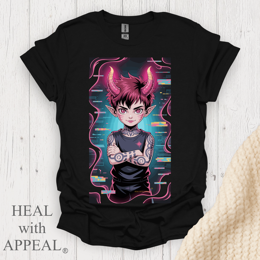 Punk Anime Unisex T Shirt V4 - Black