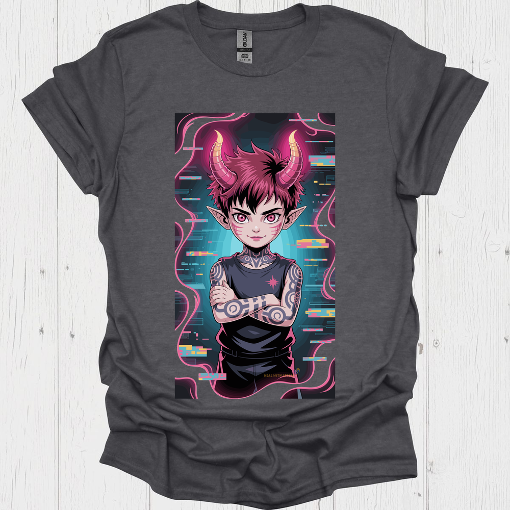 Punk Anime Unisex T Shirt V4 - Dark Heather