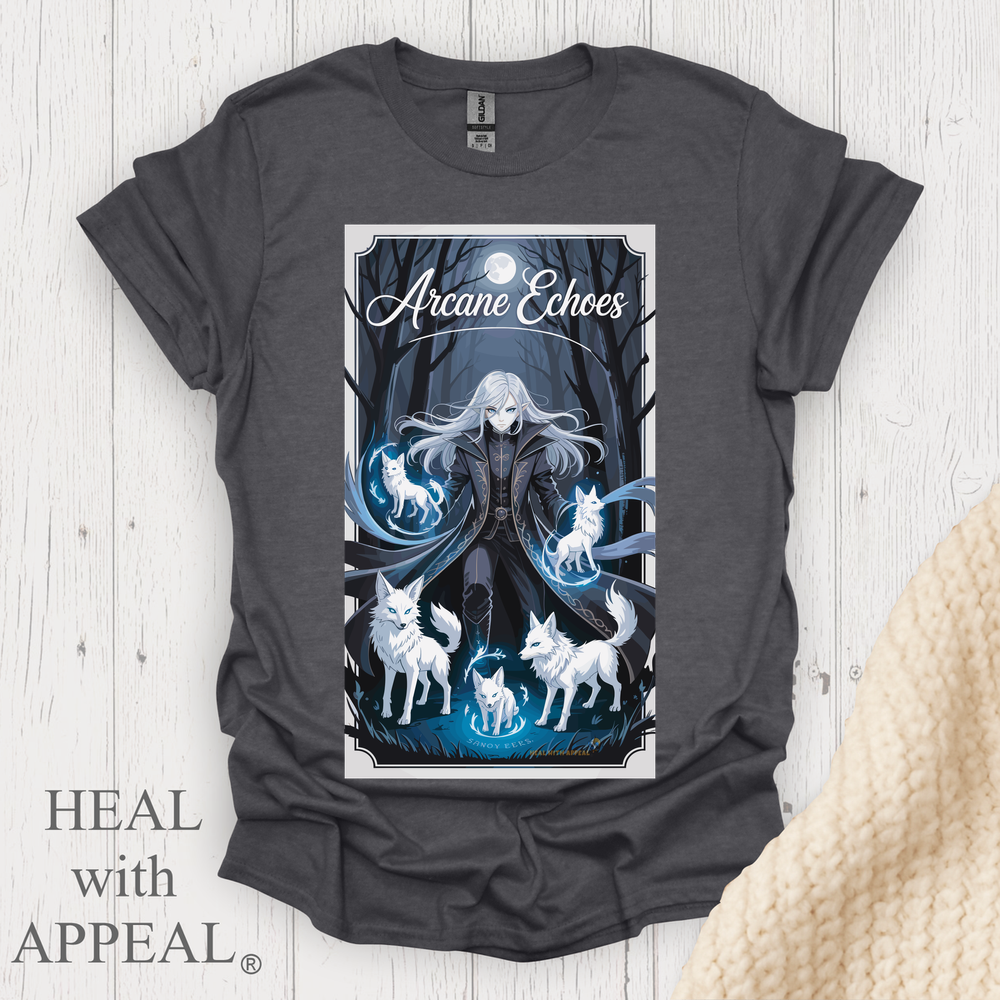 Dark Female Anime T Shirt V1 - Dark Heather