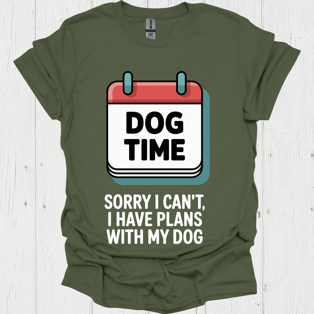 Dog Time Have Plans B - Heather Military Green