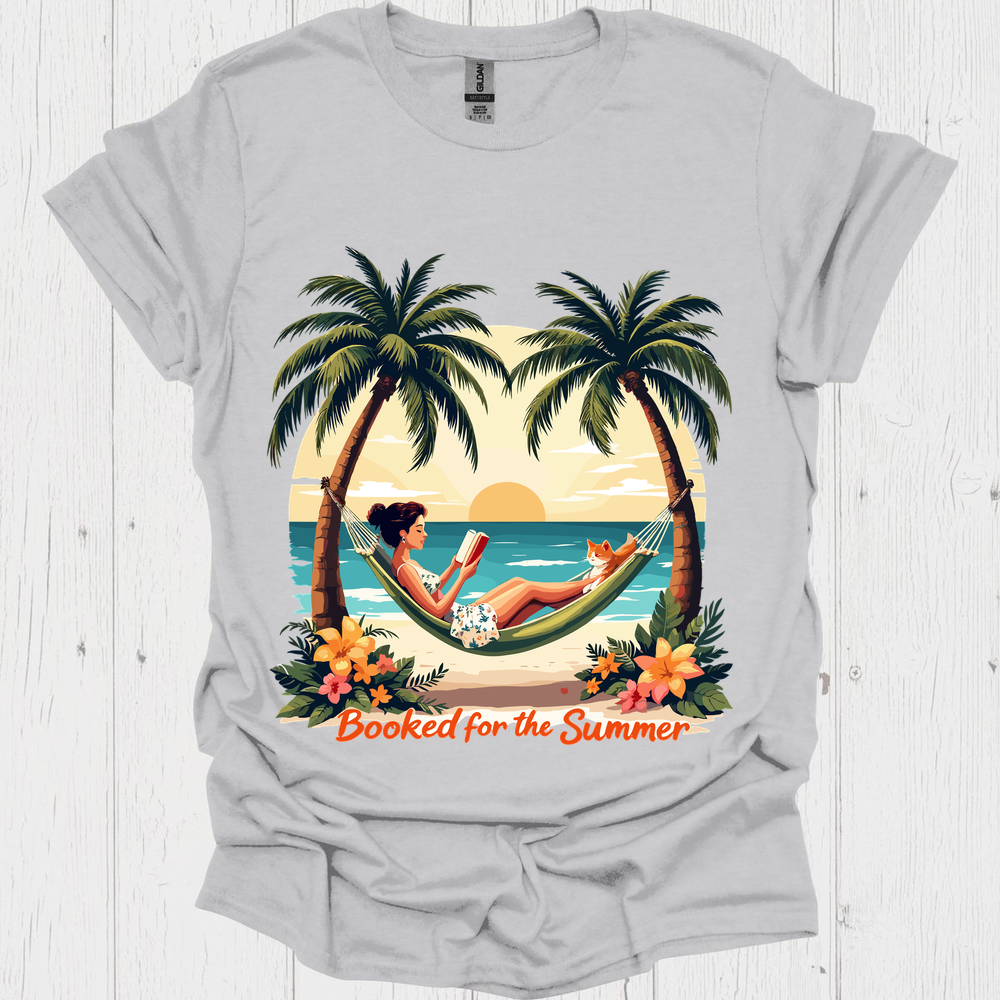 Booked For Summer V2b, Vintage Book Lover T-Shirt