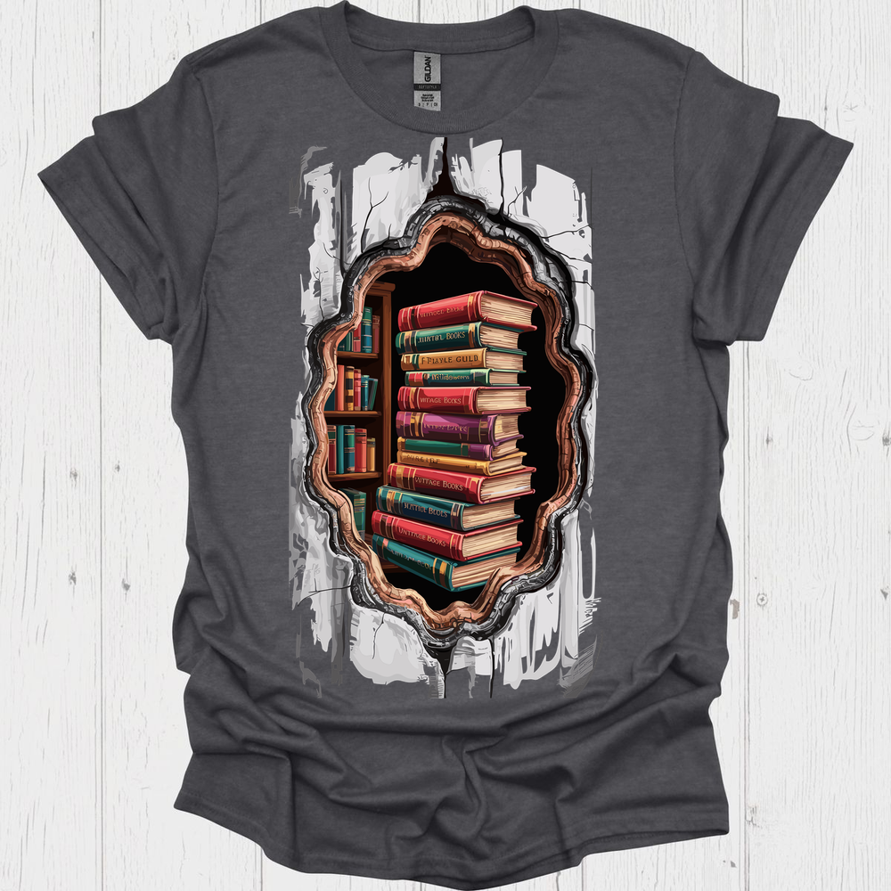 Books Break Through V3, Classic Vintage Book T-Shirt