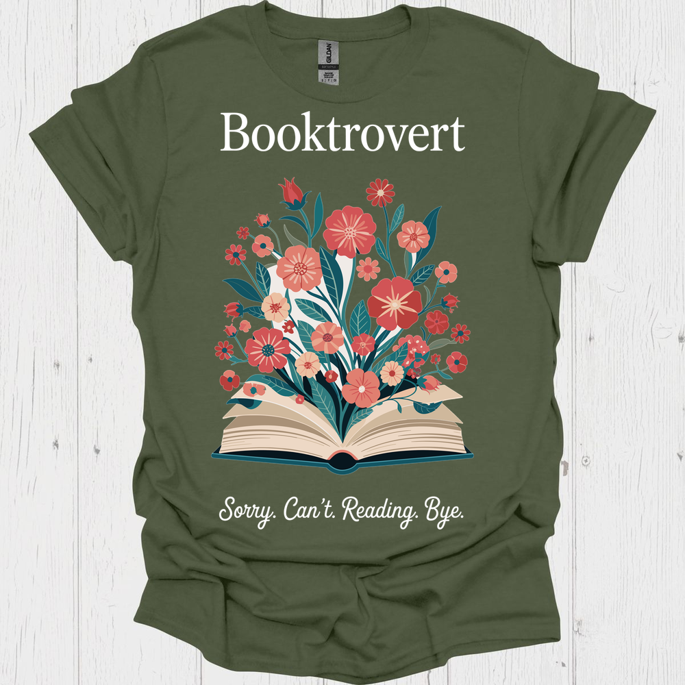 Booktrovert Bloom From Pages V1b Book Lover T-Shirt