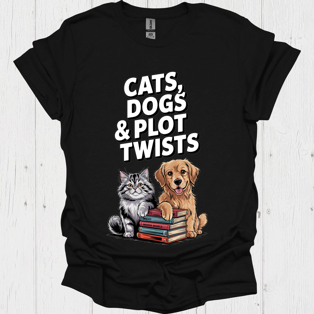 Cats Dogs And Plots 1b Pet Lover T-Shirt