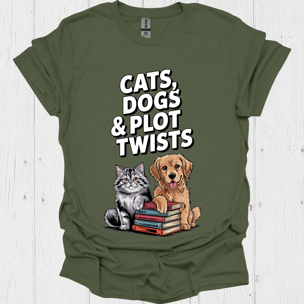 Cats Dogs And Plots 1b Pet Lover T-Shirt