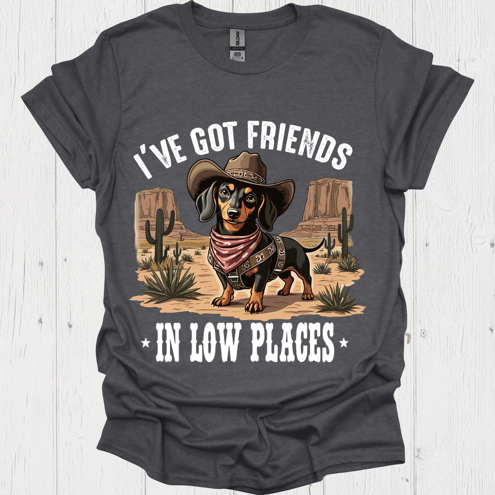 Cowboy Dachshund Friends In Low Places Funny Dog Lover Design