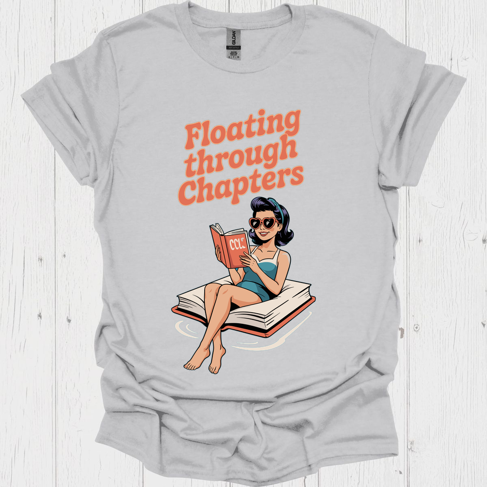 Floating Through Chapter V2, Summer Reads Vintage 1950'5 Tshirt