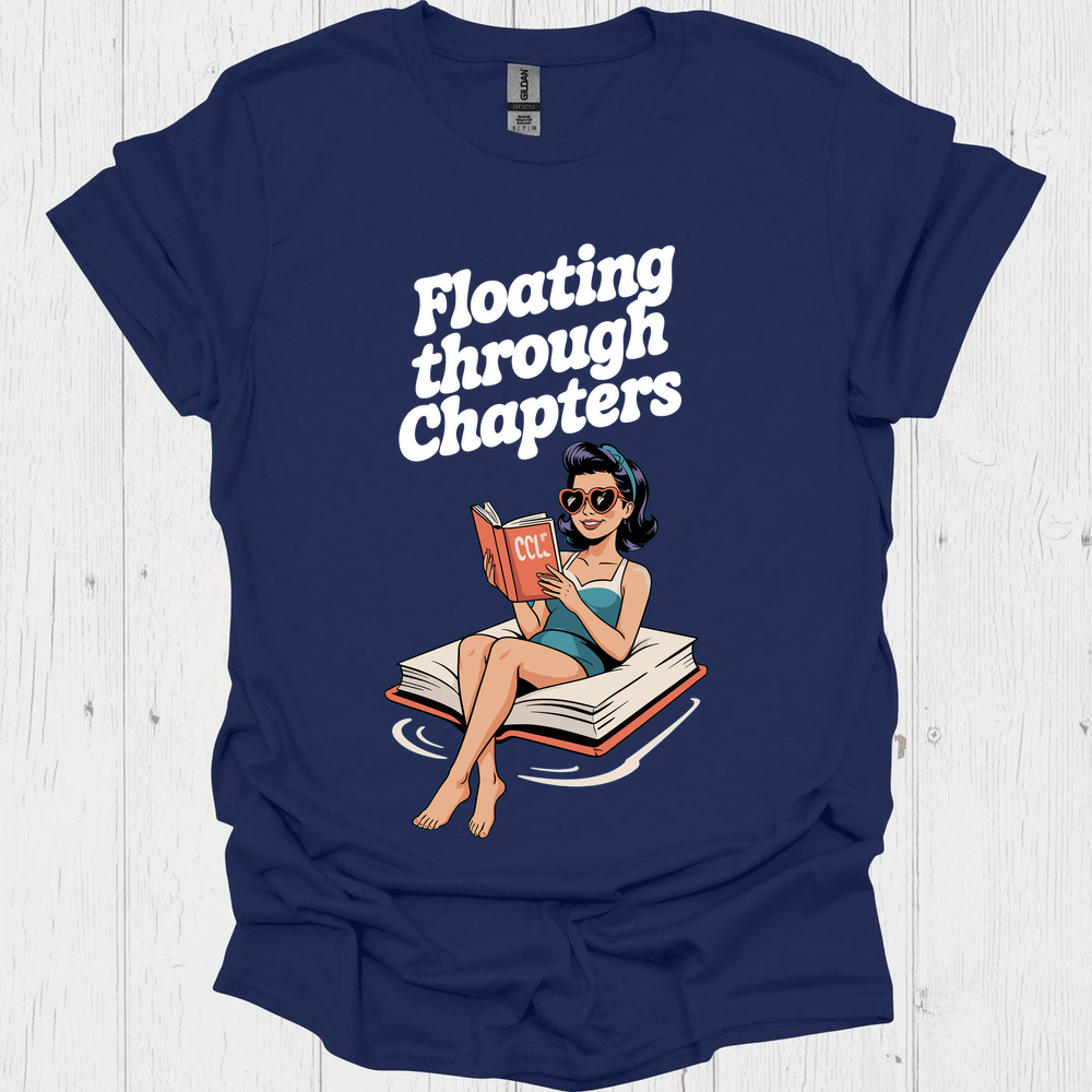 Floating Through Chapter V2, Summer Reads Vintage 1950'5 Tshirt
