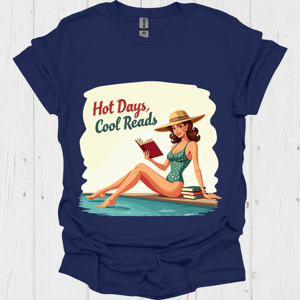 Floating Through Chapter V3, Summer Reads Vintage 1950'5 Tshirt