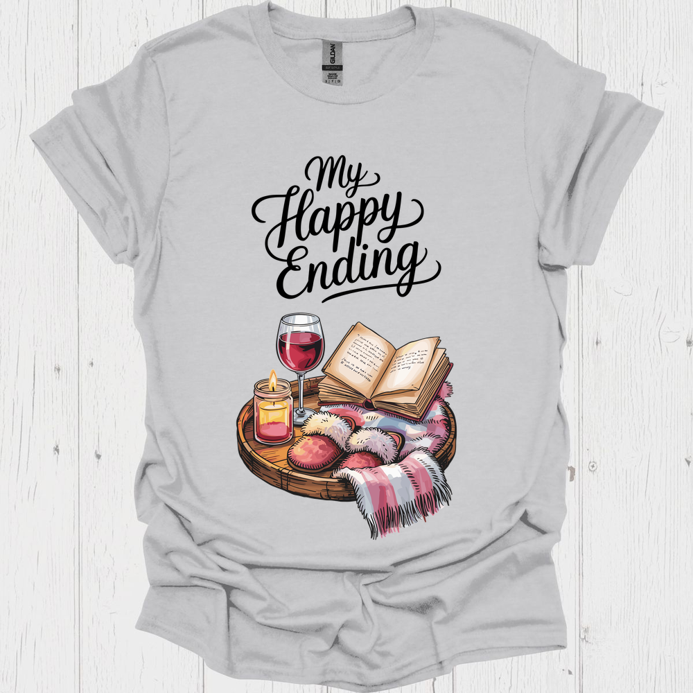 My Happy Ending V2, Funny t shirts for book lovers