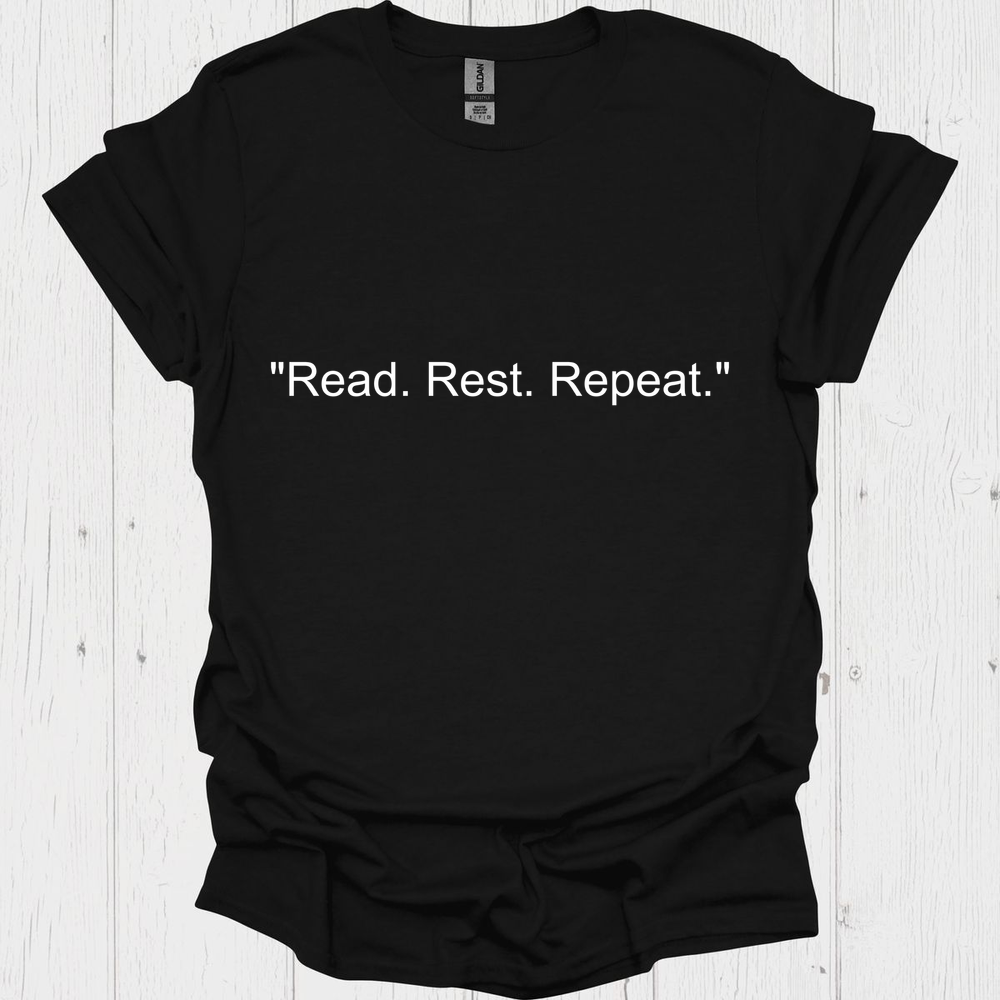Read Rest Repeat V1b Book Lovers & Pet Lovers T-Shirt