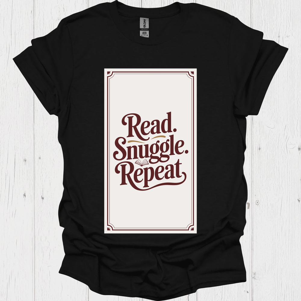 Read Snuggle Repeat 1 Book Lovers & Pet Lovers T-Shirt