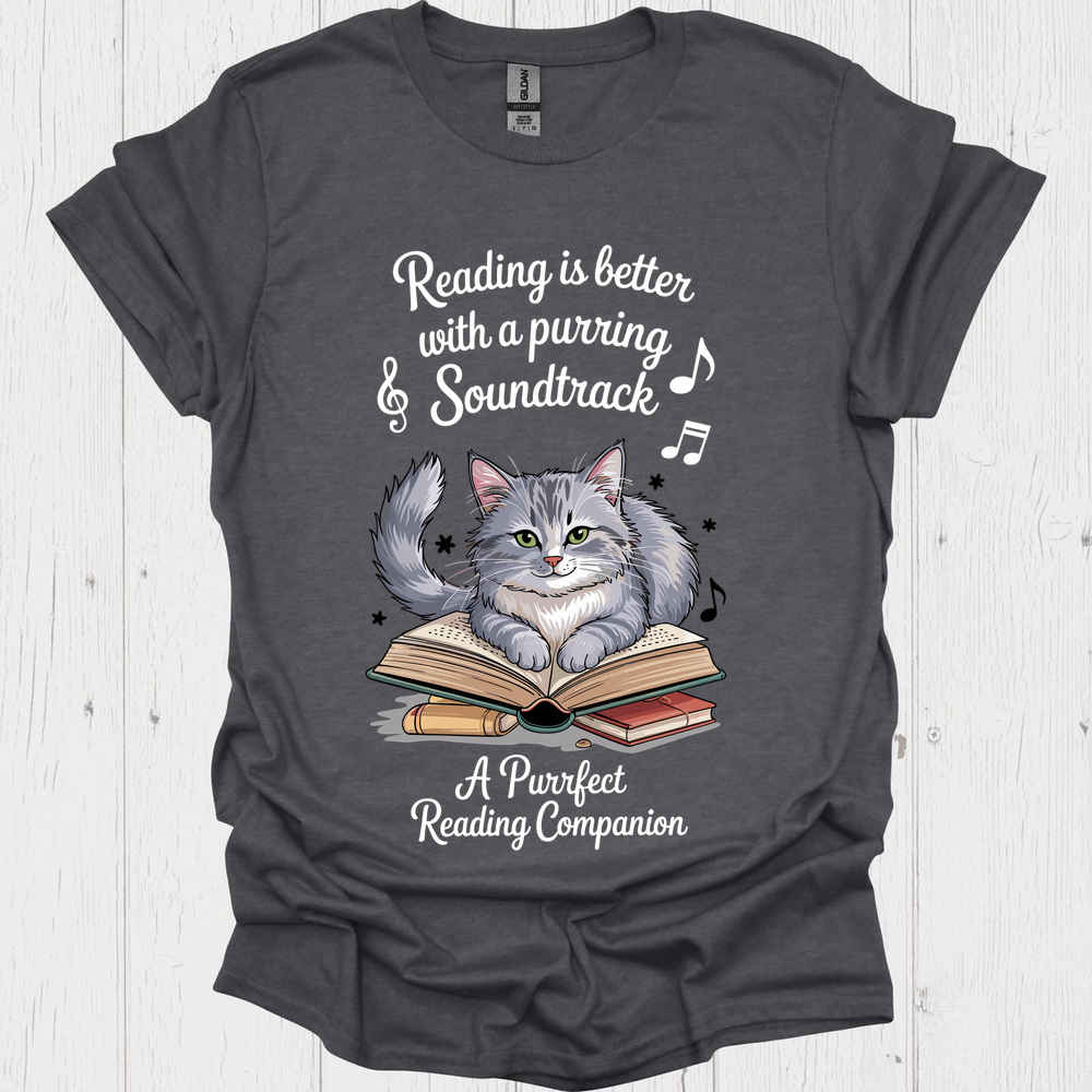 Reading Purring Soundtrack 2b Pet Lover T-Shirt
