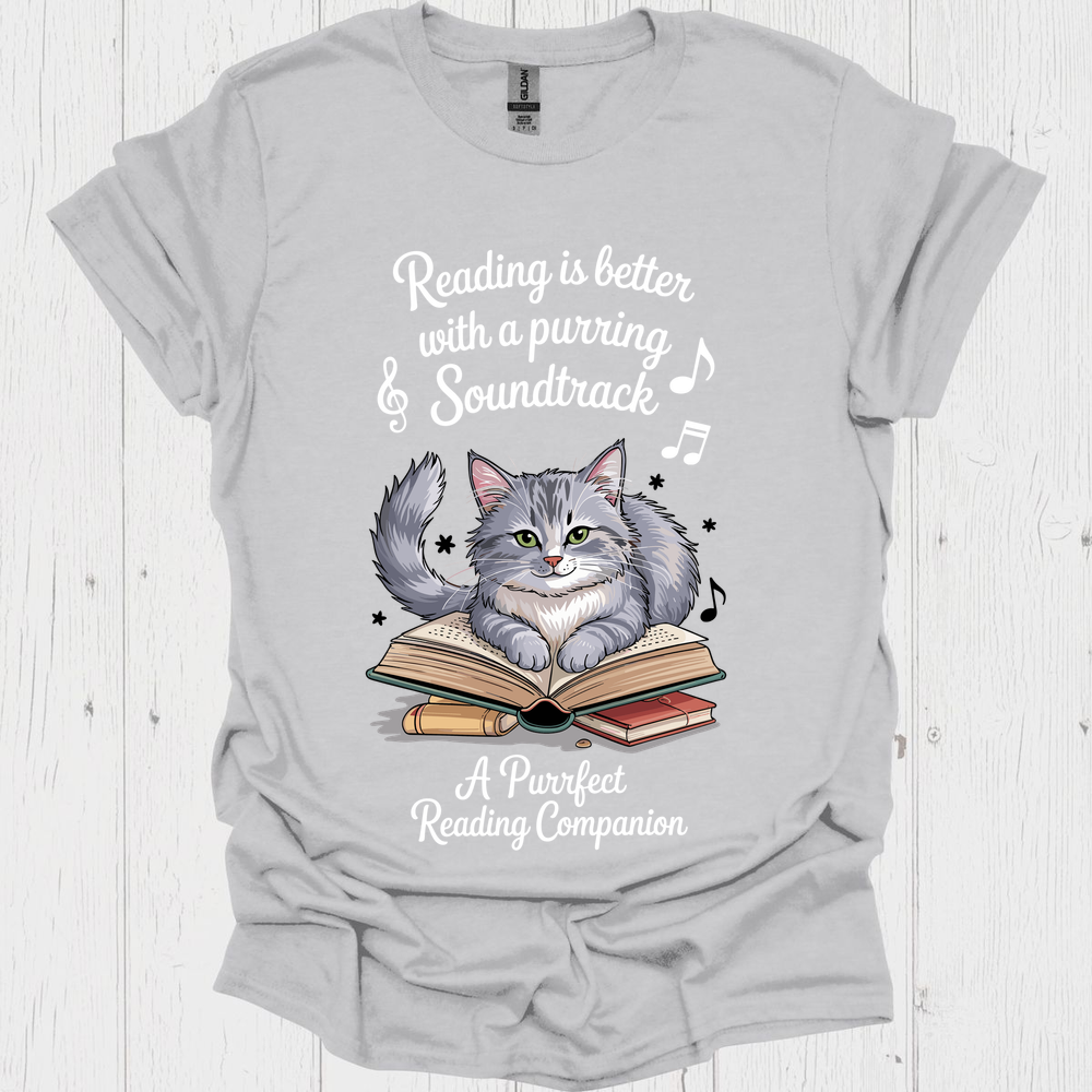 Reading Purring Soundtrack 2b Pet Lover T-Shirt