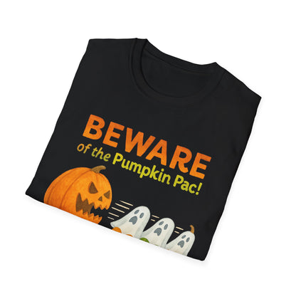 Pumpkin Halloween T-shirt, Beware of the Pumpkin Pac Shirt, Spooky Halloween Tee