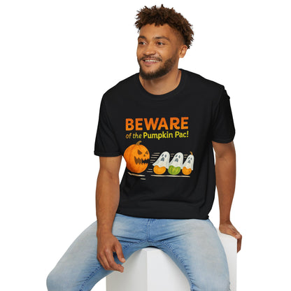 Pumpkin Halloween T-shirt, Beware of the Pumpkin Pac Shirt, Spooky Halloween Tee