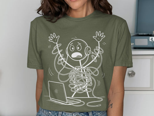 Funny Tech Support Graphic Design T-Shirt