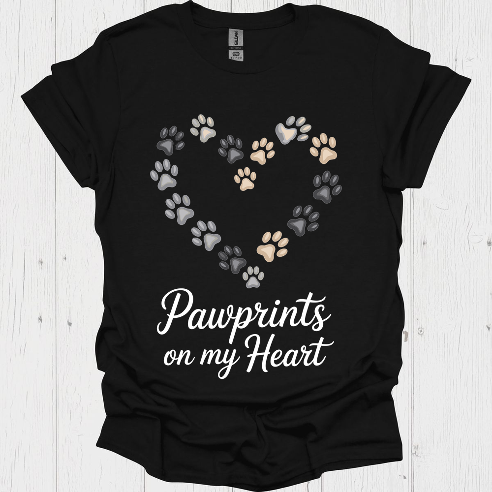 Pawprints On My Heart V3b - Black