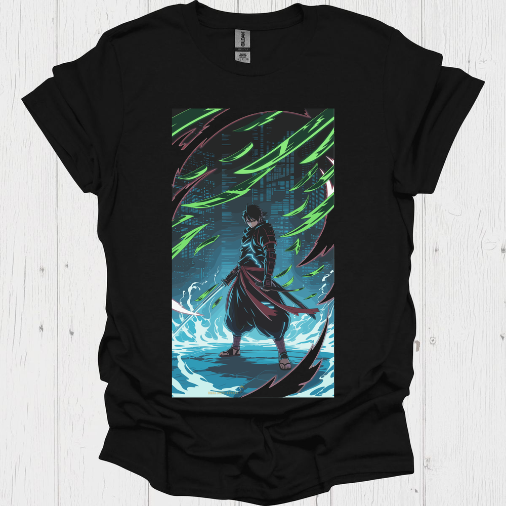 Anime Warrior T Shirt V4 - Black