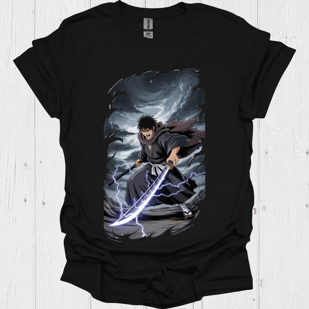 Anime Warrior T Shirt V8 - Black