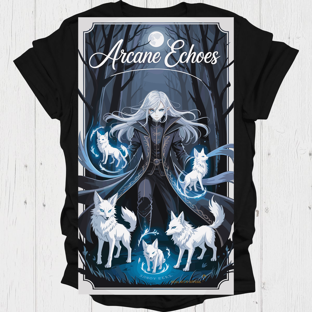 Dark Female Anime T Shirt V1 - Black