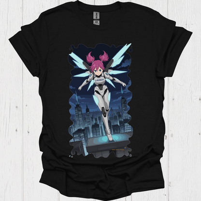 Punk Anime Unisex T Shirt V6 - Black