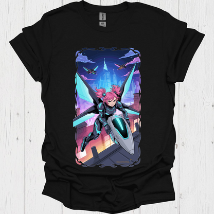 Punk Anime Unisex T Shirt V7 - Black