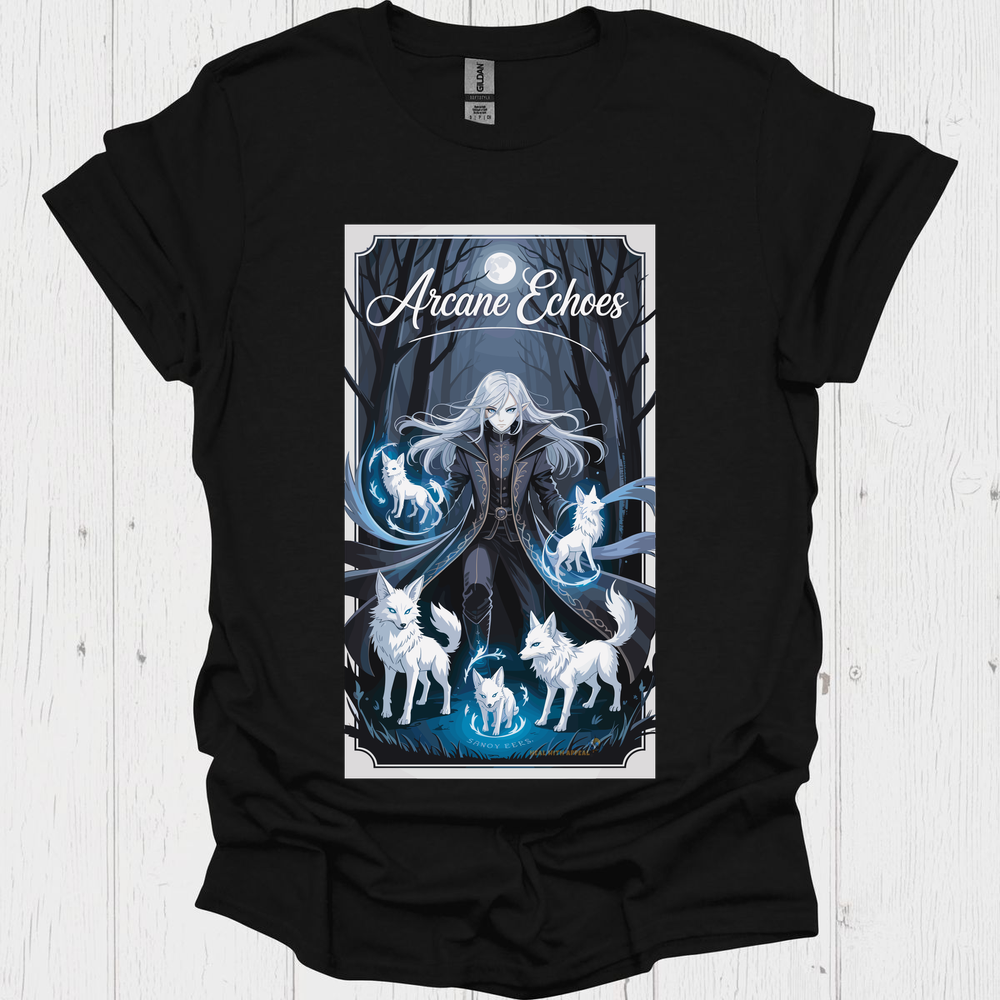 Dark Female Anime T Shirt V1 - Black