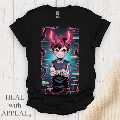 Punk Anime Unisex T Shirt V4 - Black