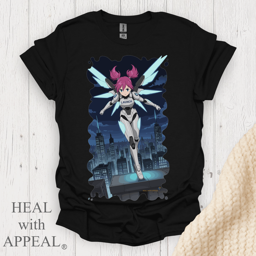 Punk Anime Unisex T Shirt V6 - Black