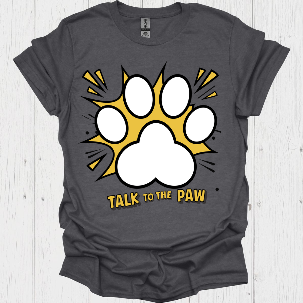 Talk To The Paw V2 - Dark Heather Grey
