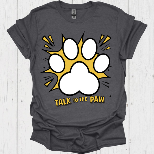 Talk To The Paw V2 - Dark Heather Grey