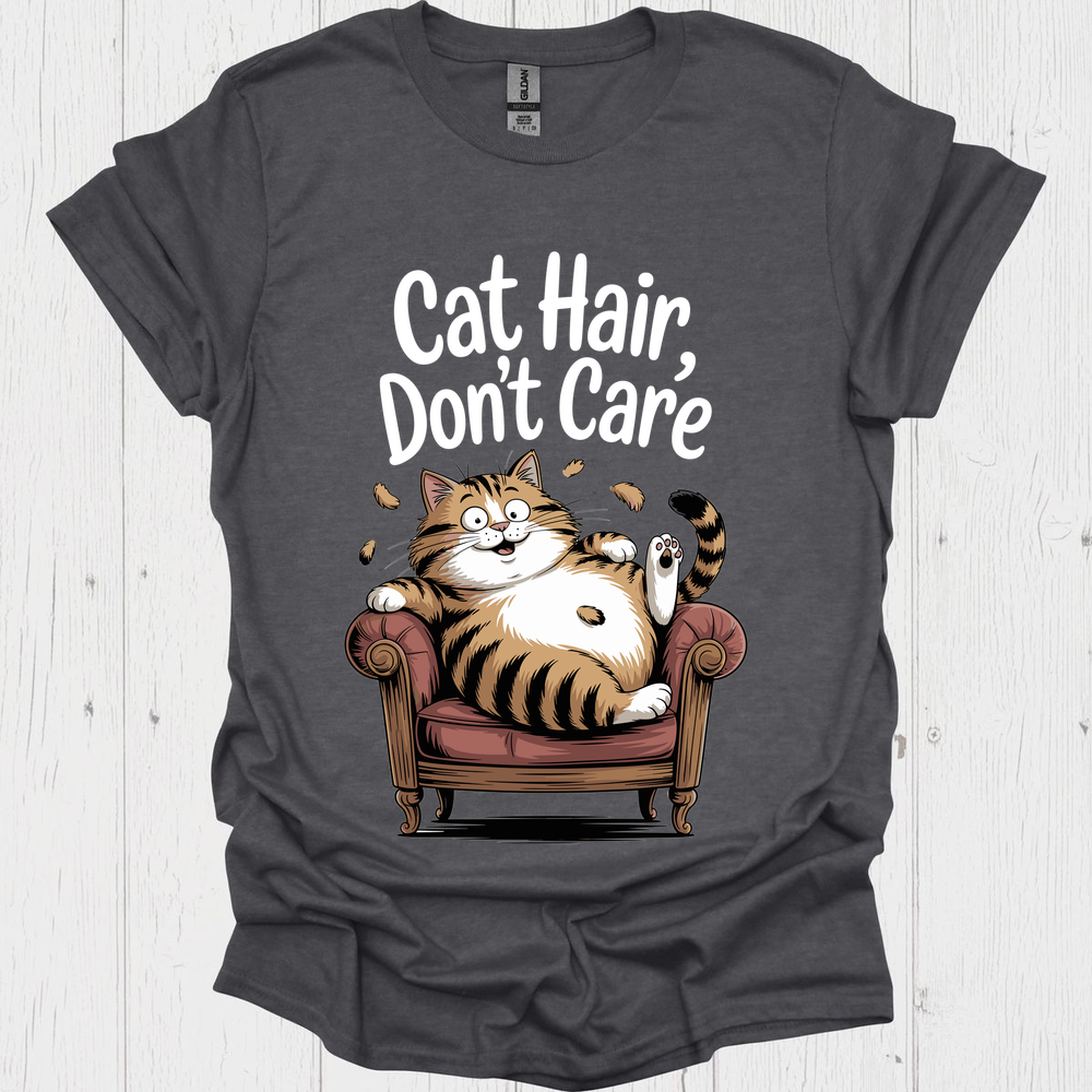 Cat Hair Dont Care V2b - Dark Heather