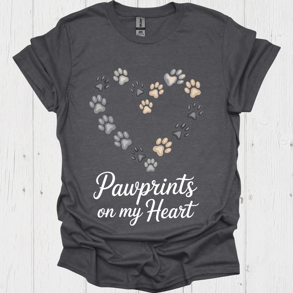 Pawprints On My Heart V3b - Dark Heather