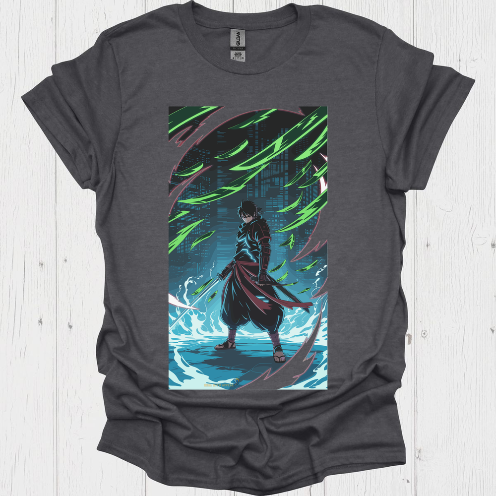 Anime Warrior T Shirt V4 - Dark Heather