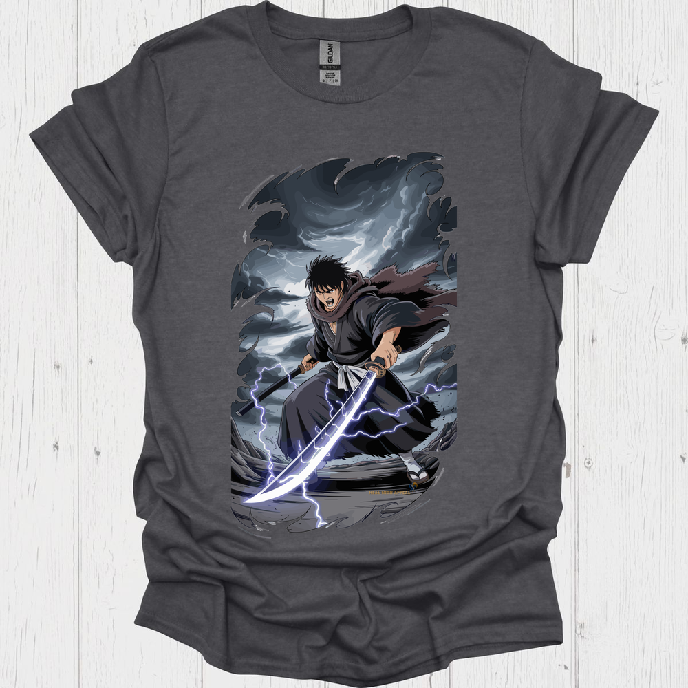 Anime Warrior T Shirt V8 - Dark Heather