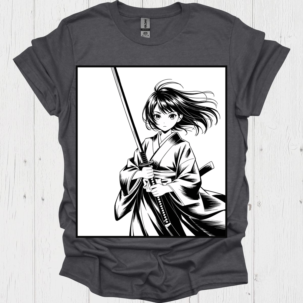 Female Anime Unisex T Shirt Graphic V3 - Dark Heather