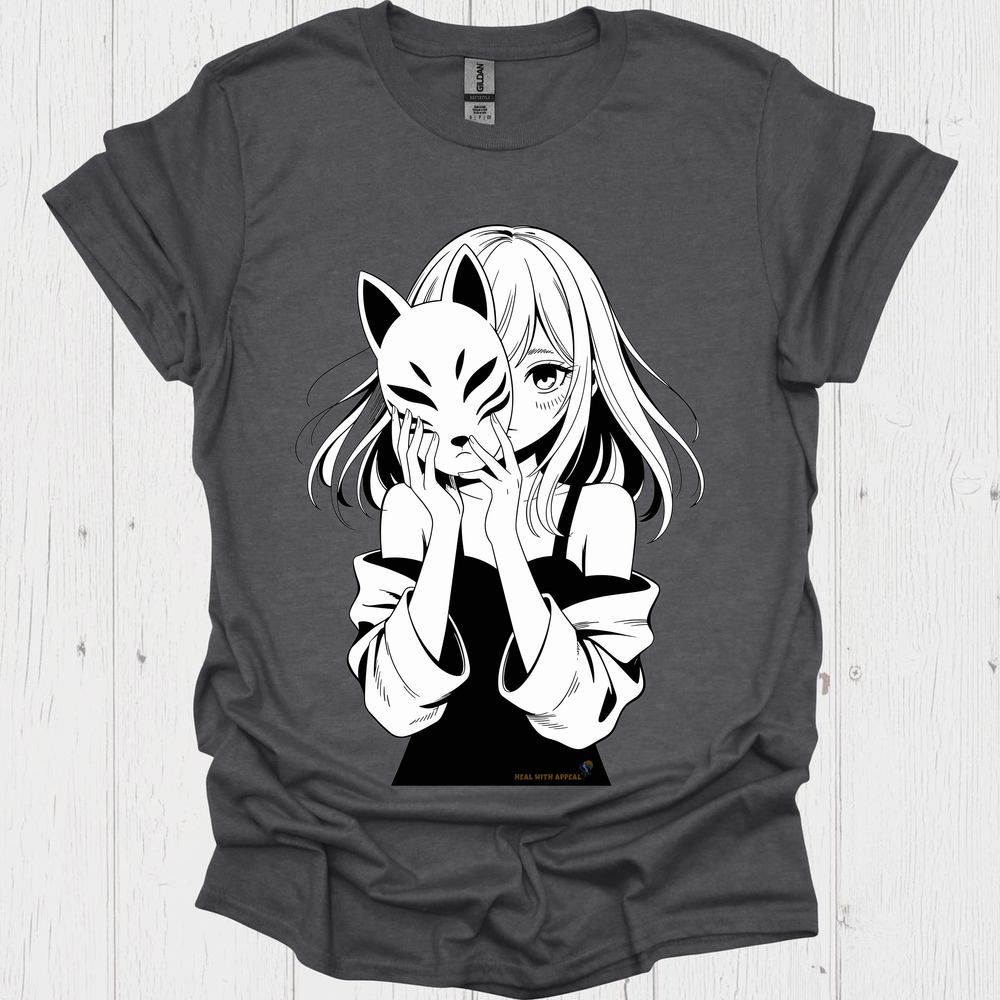 Female Anime Unisex T Shirt Graphic V4 - Dark Heather