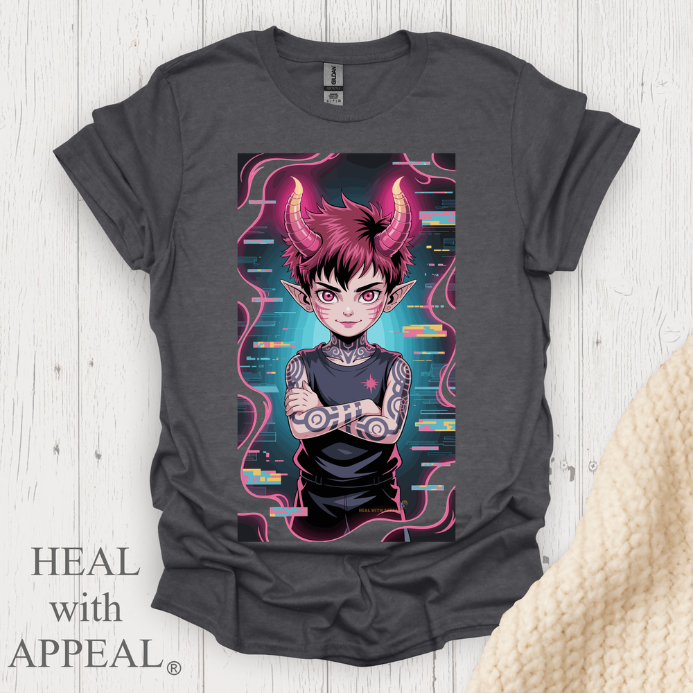 Punk Anime Unisex T Shirt V4 - Dark Heather