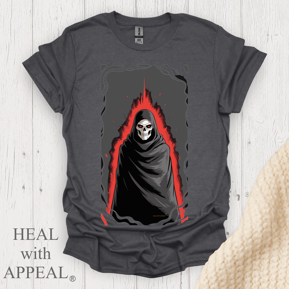 Dark Anime Mage Anime T Shirt Graphic V1b - Dark Heather