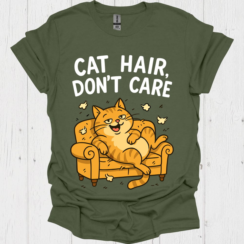 Catt Hair Dont Care V2b - Heather Military Green