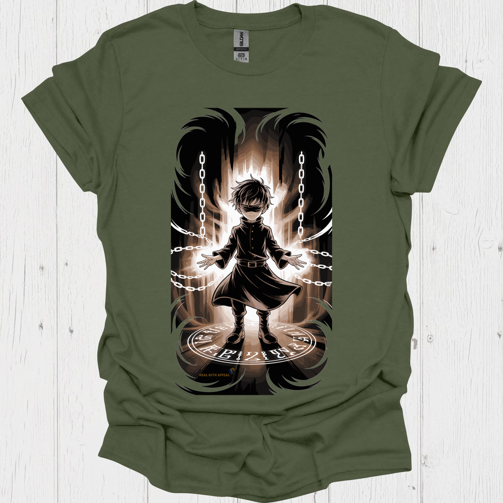 Punk Anime Unisex T Shirt V8 - Heather Military Green