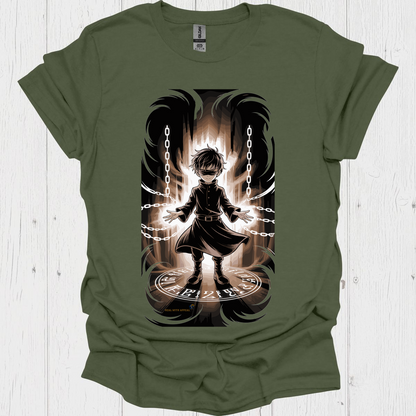 Punk Anime Unisex T Shirt V8 - Heather Military Green