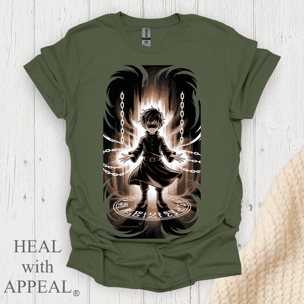 Punk Anime Unisex T Shirt V8 - Heather Military Green
