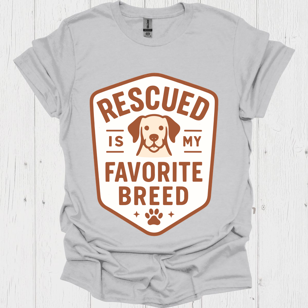 Rescued Is My Favoite Breed V5 - Ice Grey