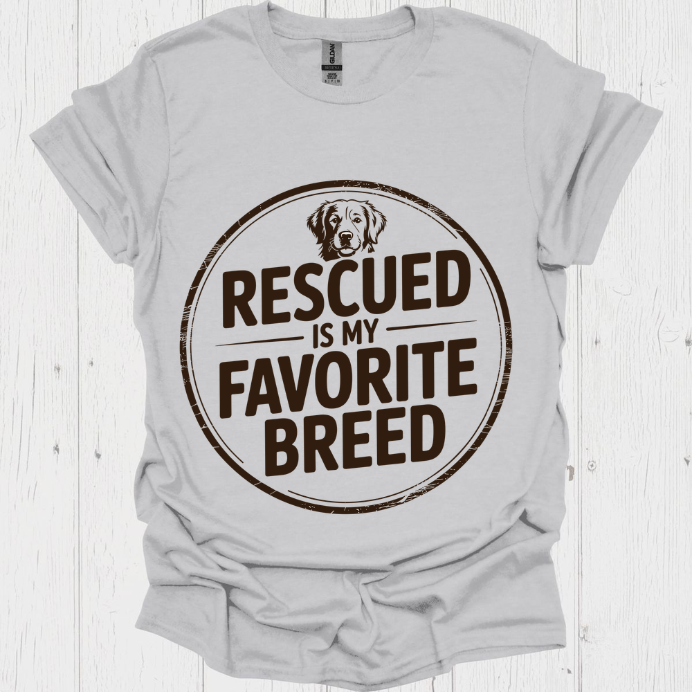 Rescued Is My Favoite Breed V7b - Ice Grey