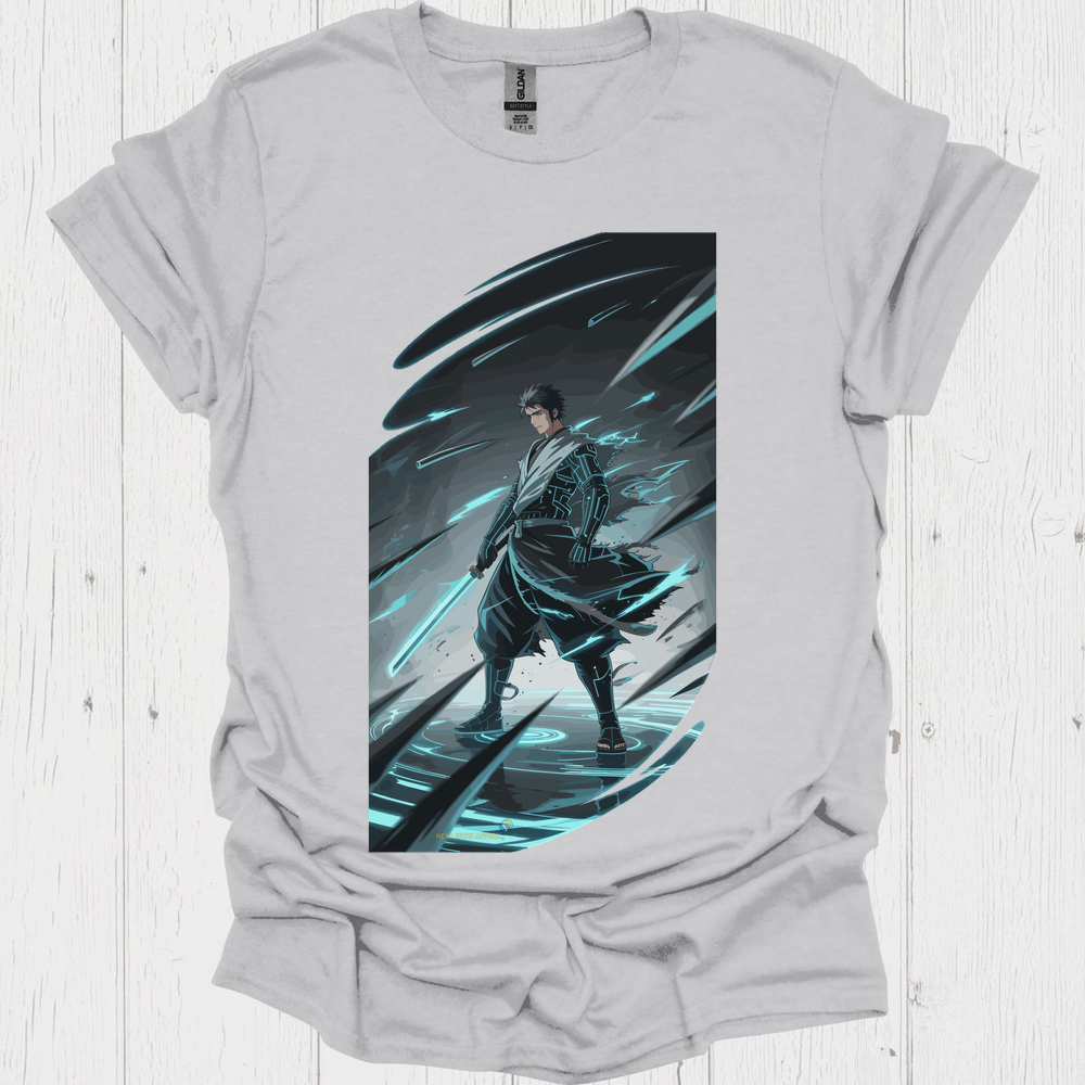 Anime Warrior T Shirt V3 - Ice Grey