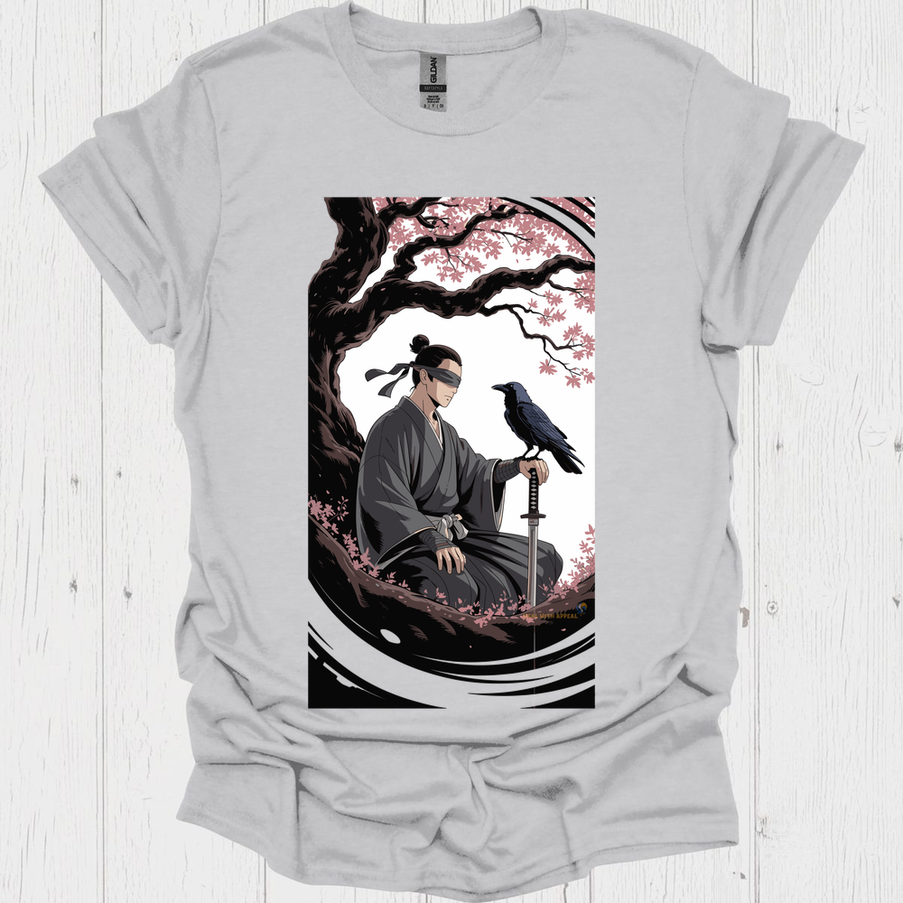 Anime Warrior T Shirt V7 - Ice Grey